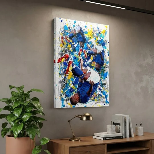 Earnie | Cardiff Legend-Inspired Abstract Tribute Canvas Wall Art