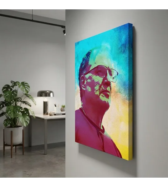 El Loco Bielsa Leeds-inspired retro pop-art tribute canvas print featuring Marcelo Bielsa artwork