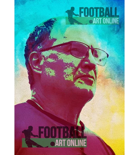 El Loco Bielsa Leeds-Inspired Art Tribute Poster