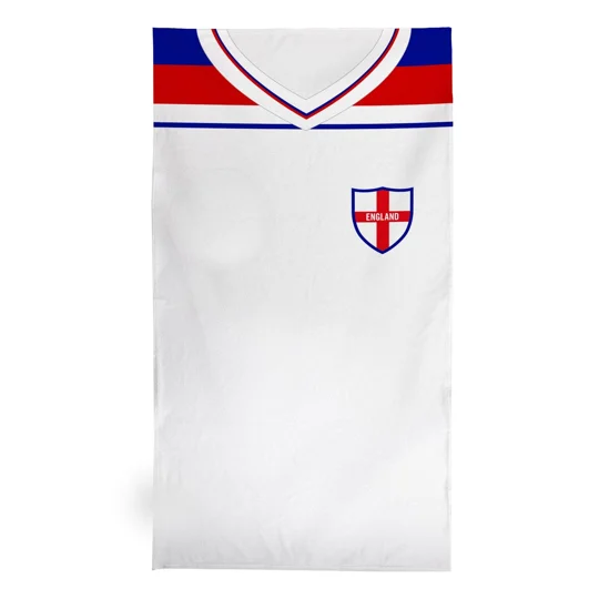 England 1982 Home Shirt-Inspired Beach Towel | Retro Football Accessory