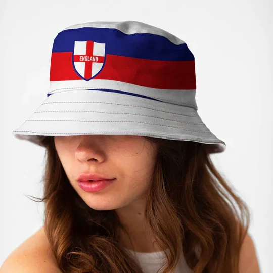 England 1982 home-inspired retro football bucket hat in heavyweight canvas