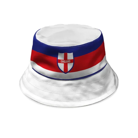 England 1982-inspired football bucket hat made from 380gsm canvas