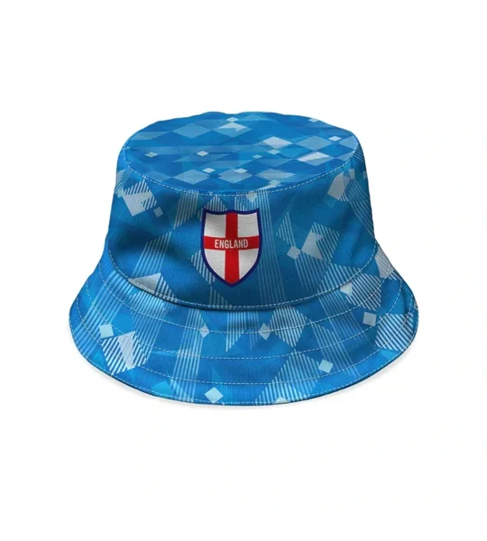 England-inspired vintage football bucket hat based on 1990 kit style
