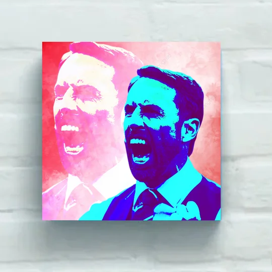 England Gareth Southgate Special Edition 20 X 20in Canvas Print | Football Wall Art