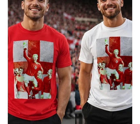 England Bobby Moore 1966 St George T-Shirts | Set of 2 Fan Tees