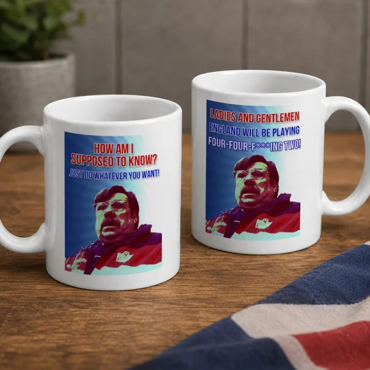 England Mike Bassett Manager Set of 2 Mugs