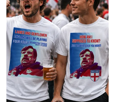 England Mike Bassett Manager Quote Set of 2 T-Shirts