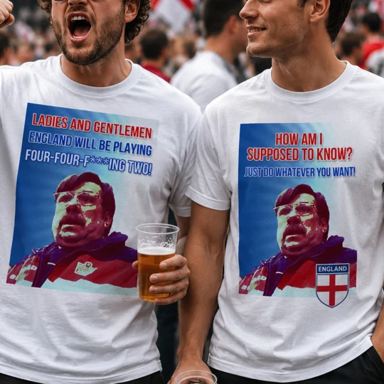 England Mike Bassett Manager Quote Set of 2 T-Shirts
