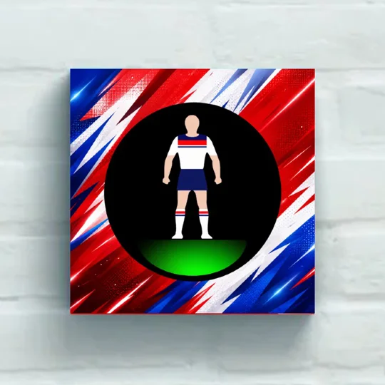 England-inspired retro football pop-art canvas for football fans