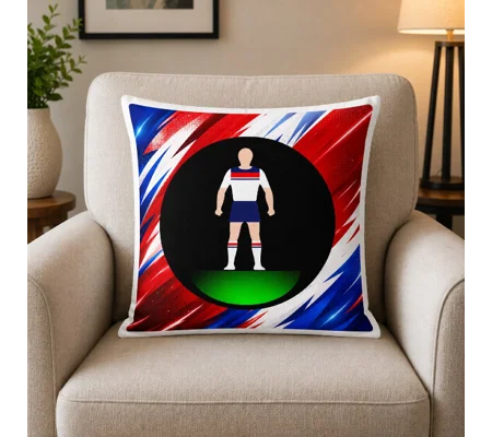 England Inspired Retro Football Figure Art Cushion | Fans Gift Idea