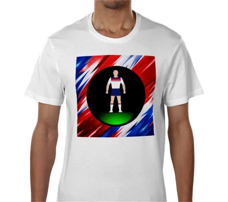 England Inspired Retro Football Figure Art T-Shirt | Fan Tee