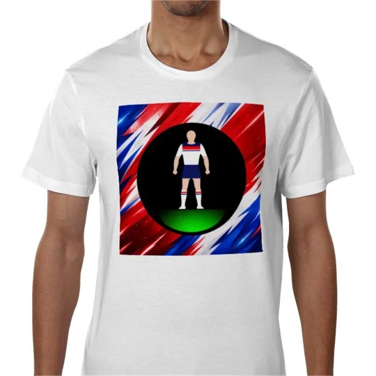 England Inspired Retro Football Figure Art T-Shirt | Fan Tee