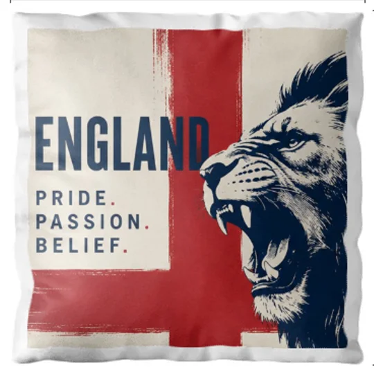 Pride Passion Belief Cushion | England Fan Cave Accessory