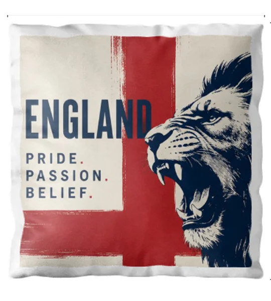 Pride Passion Belief Cushion | England Fan Cave Accessory