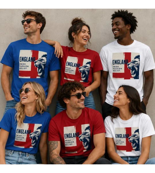 Pride Passion Belief White T-Shirt | England Fan Tee