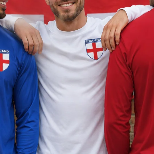 England-Inspired St George Long-Sleeved Personalised Shirt