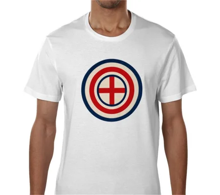 England St George Mod Retro-Style White T-Shirt | Fan Tee