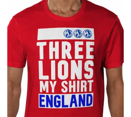 Three Lions Inspired | England Football Fan Red T-Shirt