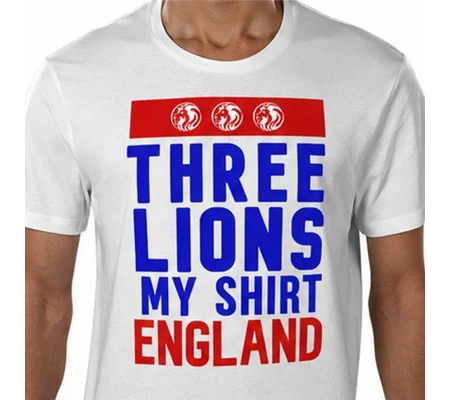 Three Lions Inspired | England Football Fan White T-Shirt