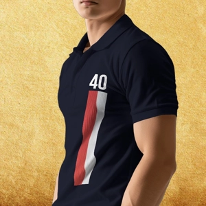 Escape to Victory 40th Anniversary Blue Short-Sleeved Polo..