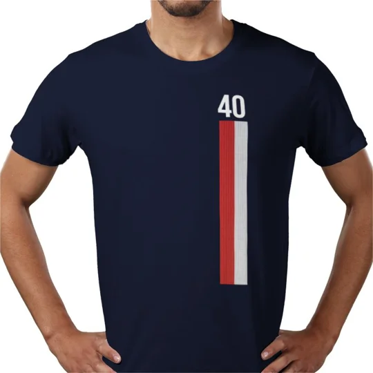 Escape to Victory 40th Anniversary film-inspired blue T-shirt with full-colour retro artwork.