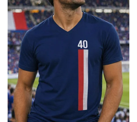 Escape To Victory 40th Anniversary V-Neck T-Shirt Blue – Classic Football Film Tribute