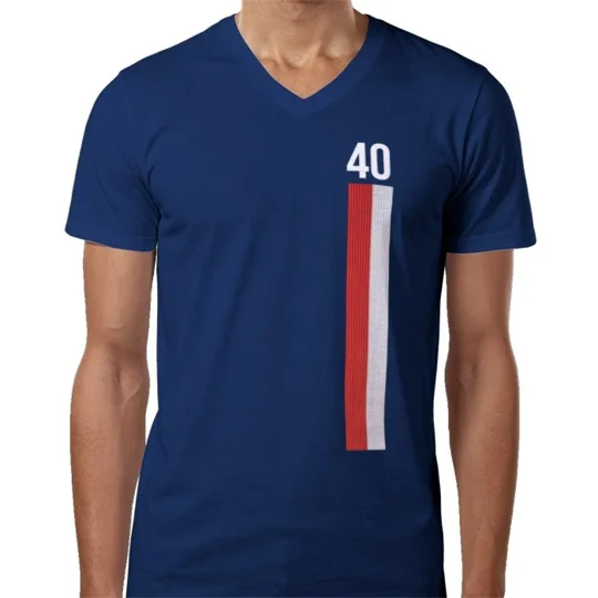 Escape To Victory 40th Anniversary V-Neck T-Shirt Blue – Classic Football Film Tribute
