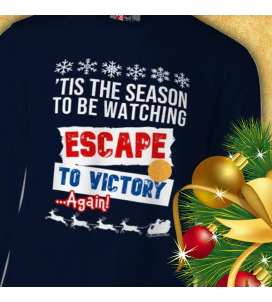 Escape to Victory Christmas Football Navy Sweatshirt