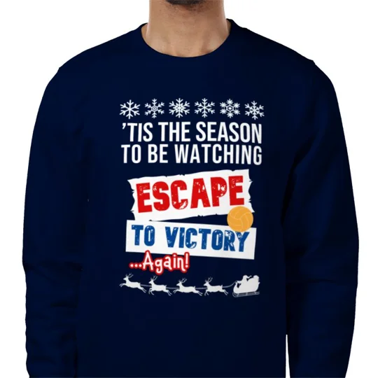 Escape to Victory Christmas Football Navy Sweatshirt