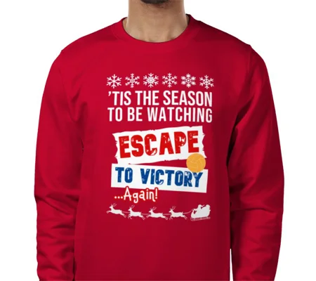 Escape to Victory Christmas Football Red Sweatshirt