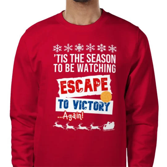 Escape to Victory Christmas Football Red Sweatshirt
