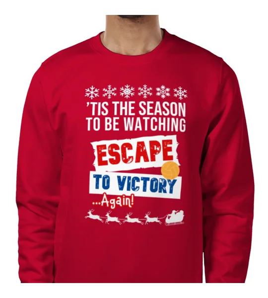 Escape to Victory Christmas Football Red Sweatshirt