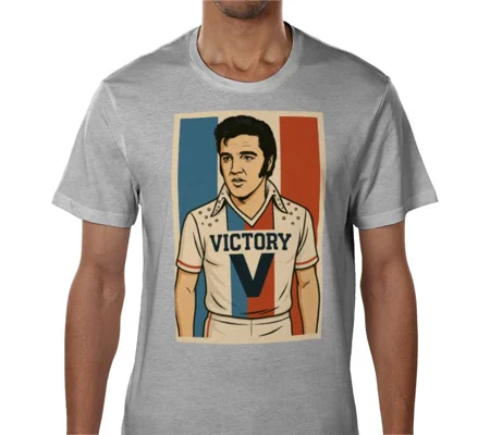 Escape to Victory Elvis Grey T-shirt
