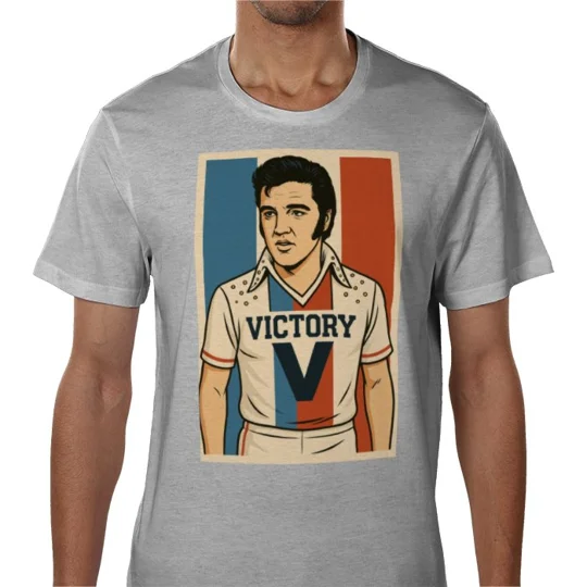 Escape to Victory Elvis Grey T-shirt