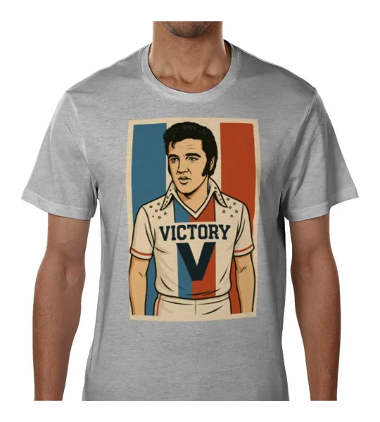Escape to Victory Elvis Grey T-shirt