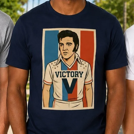 Escape to Victory Elvis Navy T-shirt