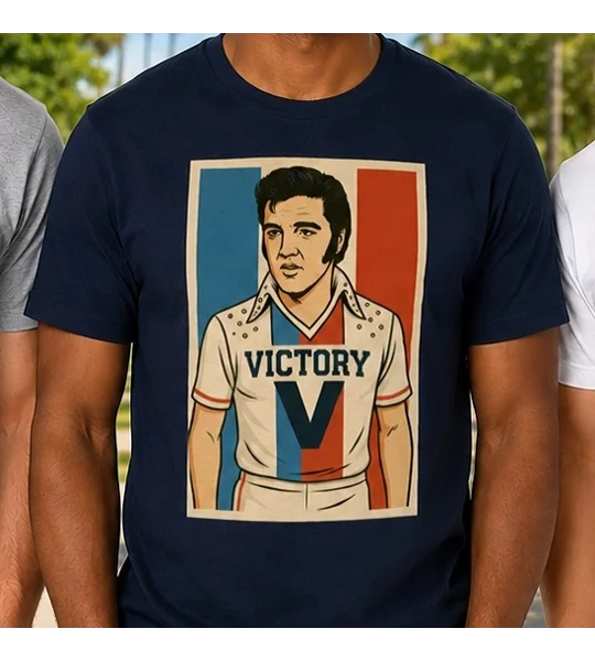 Escape to Victory Elvis Navy T-shirt