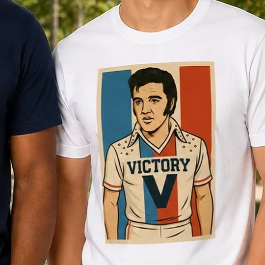 Escape to Victory Elvis White T-shirt