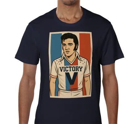 Escape to Victory Elvis Navy T-shirt