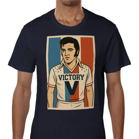 Escape to Victory Elvis Navy T-shirt