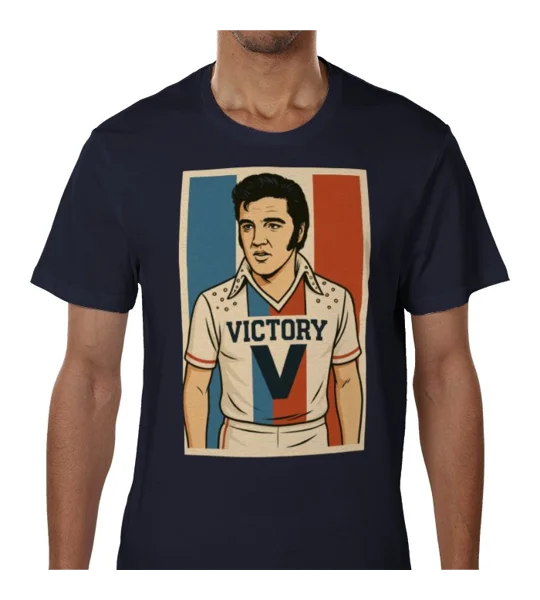 Escape to Victory Elvis Navy T-shirt