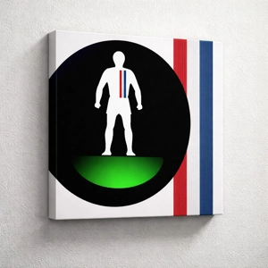 Escape to Victory Football Figure Art Canvas Print – 20 x 20in Vintage Football Movie Wall Art