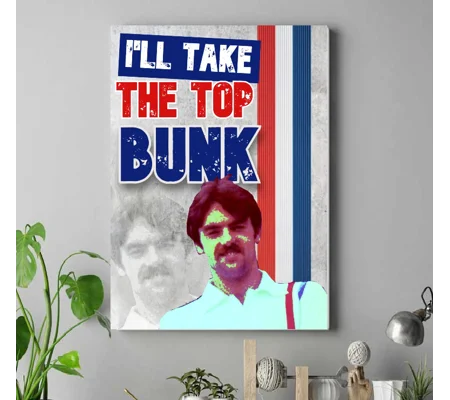 Escape To Victory John Wark “I’ll Take The Top Bunk” Canvas Print – Iconic Football Film Wall Art