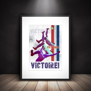 Escape to Victory Pelé Bicycle Kick “Victoire” Framed Print – Iconic Football Art