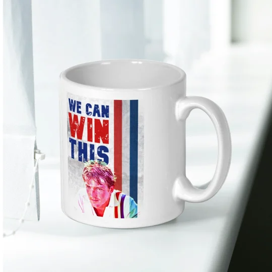 Escape To Victory Russell Osman “We Can Win This” Mug – Iconic Football Movie Quote Coffee Cup