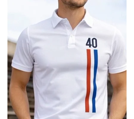 Escape to Victory 40th Anniversary White Short-Sleeved Polo Shirt