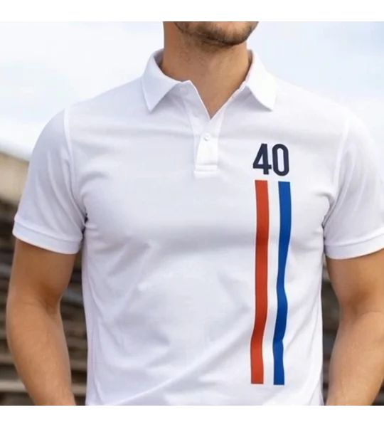 Escape to Victory 40th Anniversary White Short-Sleeved Polo Shirt