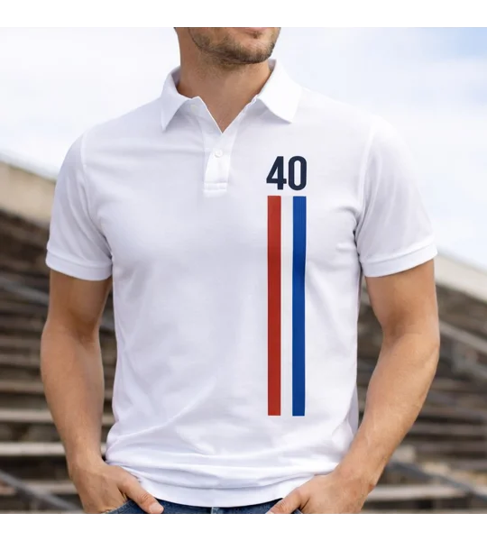 Escape to Victory 40th Anniversary White Short-Sleeved Polo Shirt