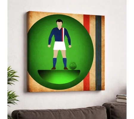 Escape To Victory “Hatch” Football Figure Art – 20 x 20in Retro Canvas Print