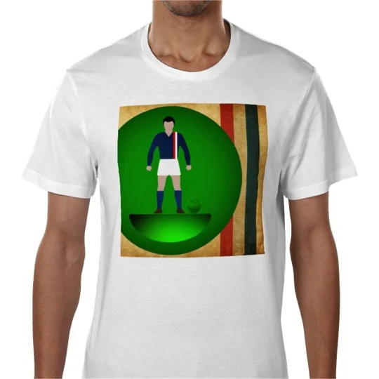 White Escape to Victory football shirt featuring retro football film-inspired artwork, ideal for fans of classic cinema.